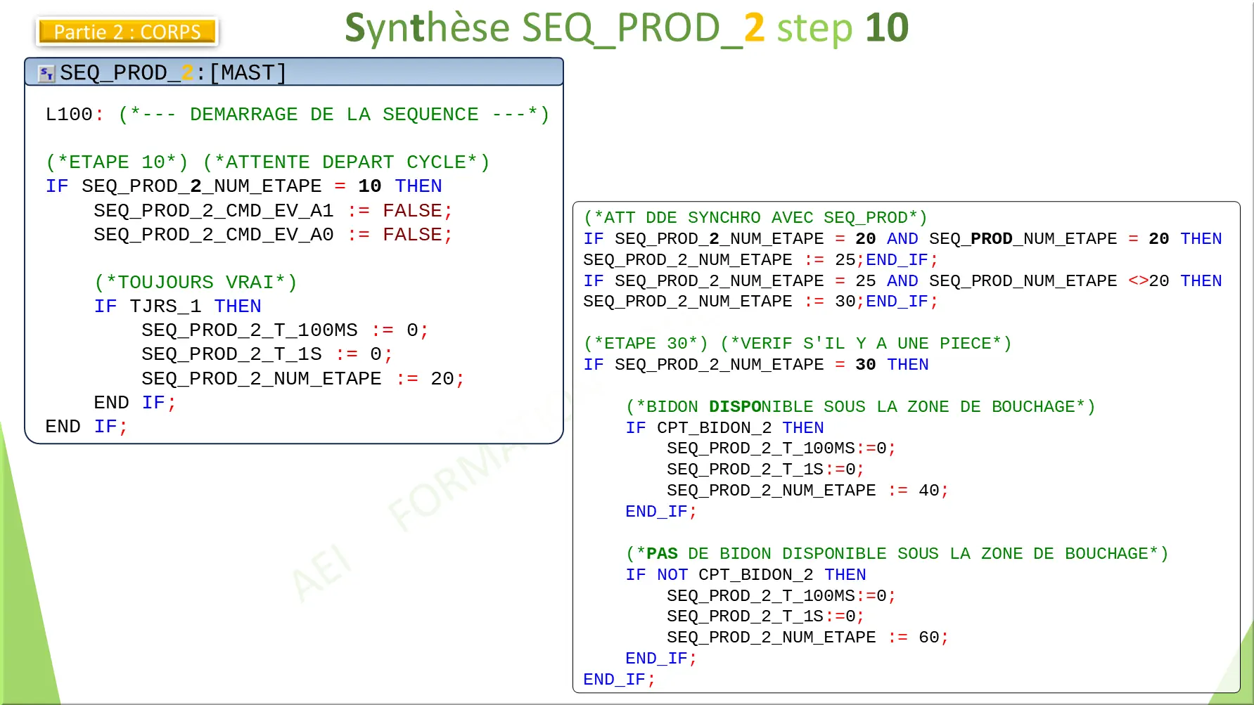 Synthèse SEQ_PROD_2 step 10